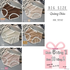 Quần lót chip BIGSIZE Quảng Châu chữ AOM cạp cao, chất thun đẹp co giãn - 18142 - KEM