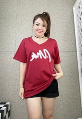 S00210- 18154 Áo cổ tim MNR ĐỎ