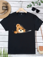 SALE-- Áo thun BIGSIZE Quảng Châu size LỚN size ĐẠI hình G- k.éo lạ mắt - 18156 - Đen