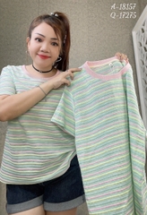 18157 - Áo thun sọc 00288 XANH