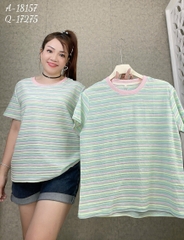 18157 - Áo thun sọc 00288 XANH
