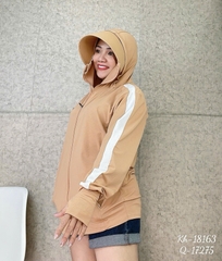 18163 - Khoác nắng tay sọc 00315 NÂU