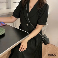 Đầm Vest BIGSIZE đi tiệc sang tong thiết kế 2 nút kiểu hình Tim sang trọng dáng A che bụng - 18165 - tiec