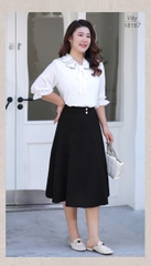 18167 Váy dài 2 nút 00297 ĐEN