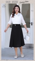 18167 Váy dài 2 nút 00297 ĐEN