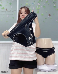 Quần lót chip BIGSIZE Quảng Châu viền chữ MO chất thun đẹp, co giãn - 18168 - ĐEN