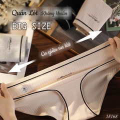 Quần lót chip BIGSIZE Quảng Châu viền chữ MO chất thun đẹp, co giãn - 18168 - NÂU NHẠT