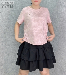 18175 Áo loang logo 00288 HỒNG