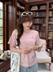 18175 Áo loang logo 00288 HỒNG