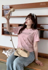 18175 Áo loang logo 00288 HỒNG