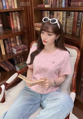 18175 Áo loang logo 00288 HỒNG