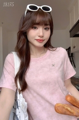 18175 Áo loang logo 00288 HỒNG