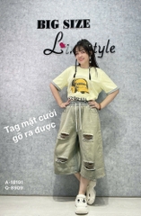 8909 - Q.Jean lửng LT rách cười-  000384