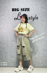 8909 - Q.Jean lửng LT rách cười-  000384