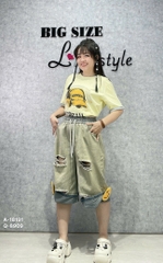 8909 - Q.Jean lửng LT rách cười-  000384