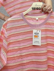 Áo thun BIGSIZE Quảng Châu kẻ Sọc sắc màu Ngọt Ngào dễ thương - 18193