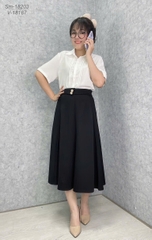 18167 Váy dài 2 nút 00297 ĐEN