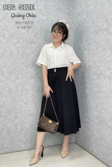 18167 Váy dài 2 nút 00297 ĐEN