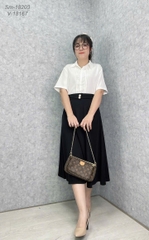 18167 Váy dài 2 nút 00297 ĐEN