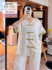 Bộ dài BIGSIZE QCCC SD.Trung Hoa cổ Tim trẻ trung, sang trọng - 18208- KEM