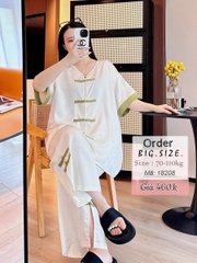 Bộ dài BIGSIZE QCCC SD.Trung Hoa cổ Tim trẻ trung, sang trọng - 18208- KEM