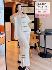 Bộ dài BIGSIZE QCCC SD.Trung Hoa cổ Tim trẻ trung, sang trọng - 18208- KEM