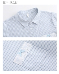 18231 Sơmi Caro 00315 CR túi Ren Nơ