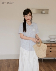 18231 Sơmi Caro 00315 CR túi Ren Nơ