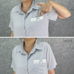 18231 Sơmi Caro 00315 CR túi Ren Nơ