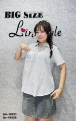 18231 Sơmi Caro 00315 CR túi Ren Nơ