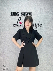 SALE - 18240 Ss.vet Set Vest xẻ QS - ĐEN