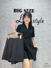 SALE - 18240 Ss.vet Set Vest xẻ QS - ĐEN