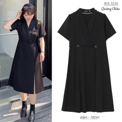 Đầm Vest đi tiệc BIG SIZE QCCC che bụng dáng A sang trọng thanh lịch chất vải đẹp - 18241