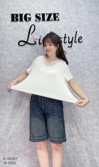 18307 A. Cổ tim 00270 Ren #63785 Trơn TRẮNG