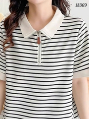 S-0020--18369 A.Polo sọc- 00288 - TRẮNG
