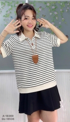 S-0020--18369 A.Polo sọc- 00288 - TRẮNG