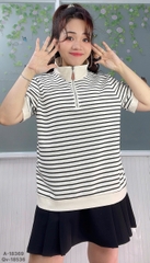 S-0020--18369 A.Polo sọc- 00288 - TRẮNG