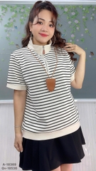 S-0020--18369 A.Polo sọc- 00288 - TRẮNG