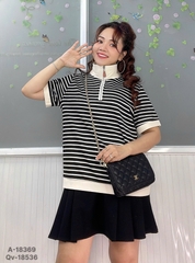 S-0020--18369 A.Polo sọc- 00288 - ĐEN