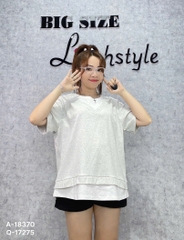 SALE- Áo thun BIGSIZE QCCC chất thun đẹp co giãn tốt -18370 - XÁM