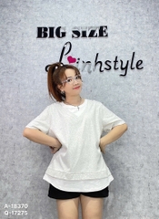 SALE- Áo thun BIGSIZE QCCC chất thun đẹp co giãn tốt -18370 - XÁM