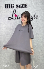 Bộ đùi màu trơn BIGSIZE QCCC trơn cổ tim SOU - 18380