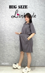 Bộ đùi màu trơn BIGSIZE QCCC trơn cổ tim SOU - 18380