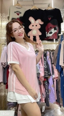 Áo thun BIGSIZE Quảng Châu cổ tim - 18381