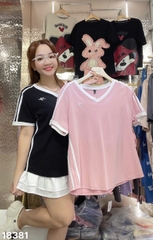 Áo thun BIGSIZE Quảng Châu cổ tim - 18381