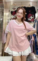 Áo thun BIGSIZE Quảng Châu cổ tim - 18381