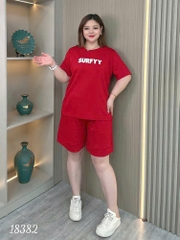 Bộ đùi màu trơn BIGSIZE QCCC chữ SUR- 18382