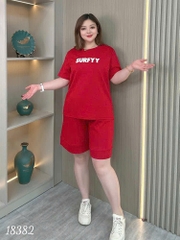 Bộ đùi màu trơn BIGSIZE QCCC chữ SUR- 18382