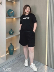 Bộ đùi màu trơn BIGSIZE QCCC chữ SUR- 18382