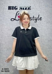 Áo thun polo BIGSIZE QCCC  00288 lo go ALO - 18411